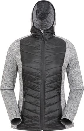 Mountain Warehouse Action Packed Womens Padded Jacket - Water Resistant Ladies Rain Jacket, Padded Insulation Coat, Zipped pockets - Ideal for Travelling, Camping Black 