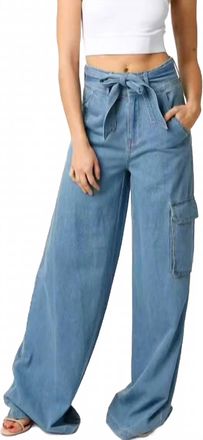 Olivaceous Freya Denim Pants In Mid Blue