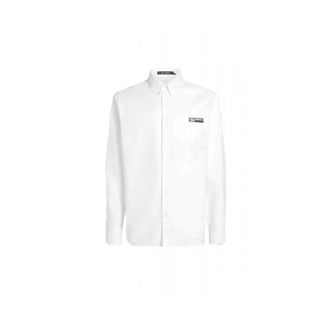 Karl Lagerfeld Heren, Overhemden, Wit, Maat: M Katoen