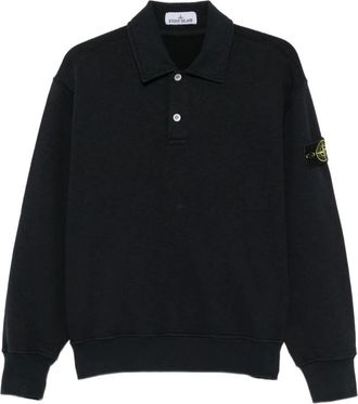 Stone Island Compass Patch Polo - Heren - Tops - Blauw - Maat: L Katoen