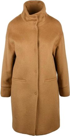 Olivier Horigamy Beige Virgin Wool-Blend Coat