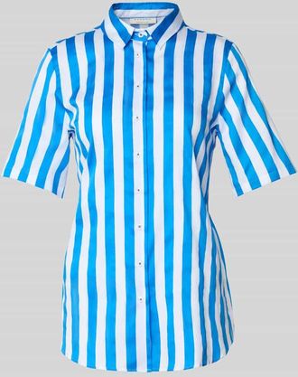 Eterna Regular Fit Bluse mit 1/2-Arm in Blau, Größe 36