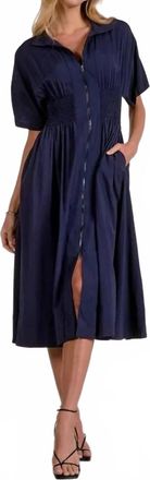 Elan Elle Midi Dress In Navy
