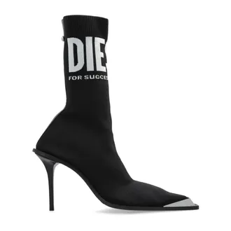 Diesel Heeled Boots, female, Black, Size: 10 US D-Tona High-Heeled Boots