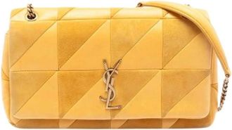 Saint Laurent Pre-owned Shoulder Bags, female, Yellow, Size: ONE SIZE Pre-owned Leather Shoulder Bag