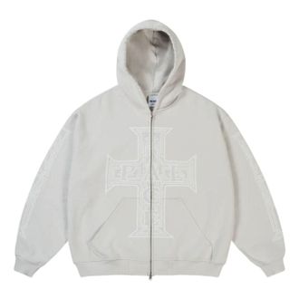 Palace Y So Cross Pigment Hoodie Concrete Grey P30CS226