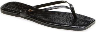 Tkees Lily Square Toe Flip Flop in Sable Croc at Nordstrom, Size 10