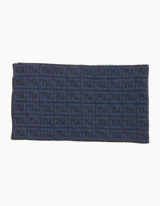 Fendi Mens Fendi Sciarpa Maglia Logo Scarf Blue - Size: OS