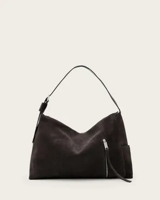 AllSaints Alba Suede Shoulder Bag
