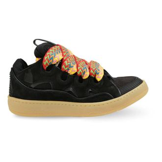 Lanvin Schoenen, Dames, Zwart, 38 EU, Leer, Curb Sneakers