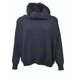 D.exterior Cashmere Blend Sweater - Dames - Ronde hals truien - Zwart - S - Wol - Truien & Vesten