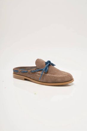 Free People Womens Seas The Day Mules In Taupe Suede Multi