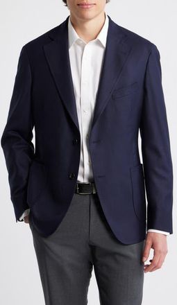 Samuelsohn Navy Wool Stretch Twill Blazer at Nordstrom, Size 42 Regular