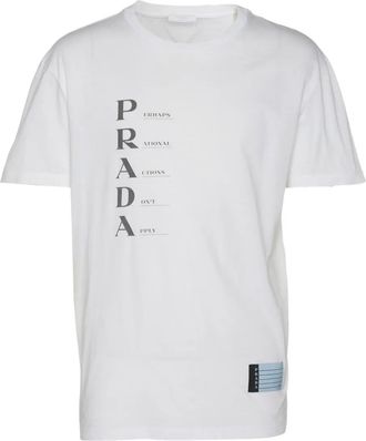 Prada T-shirt con stampa Acronym - Bianco