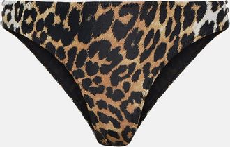 Ganni Leopard-print bikini bottoms