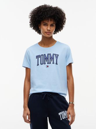 Tommy Hilfiger Womens Varsity Tommy Logo T-Shirt - Blue - XXL