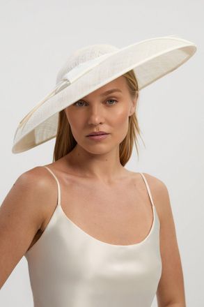 Karen Millen Womens Quill Detailed Asymmetrical Fascinator - White - One Size