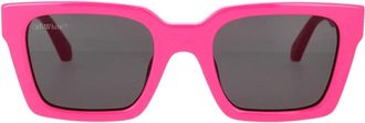 Off-white Fuchsia Vierkante Zonnebril Palermo Stijl - unisex - Zonnebrillen - Roze - 51 MM - Leer - Accessoires