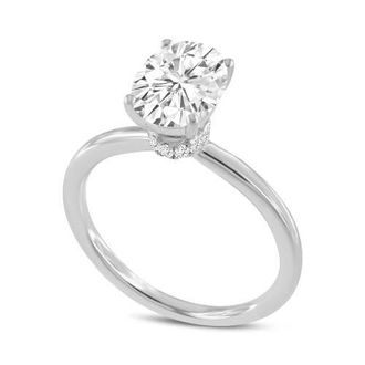 LuvMyJewelry Camilla 14K White Gold Oval Lab Grown Diamond Hidden Halo Engagement Ring - 1.75 Ct at Nordstrom