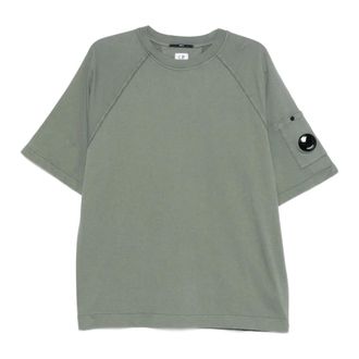C.P. Company T-Shirts, male, Gray, Size: XL Pocket-sleeve T-Shirt