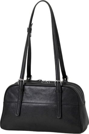 Generic Vintage Large Capacity Genuine Leather Womens Bag Commute Single(Black)