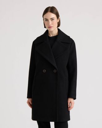 NVLT Womens Faux Wool Oversize Coat with Large Notch Collar