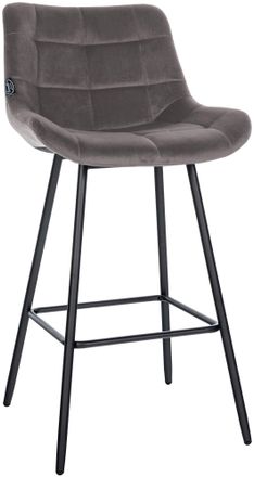 Clp Clp - Taburete De Bar Weston Gris Terciopelo