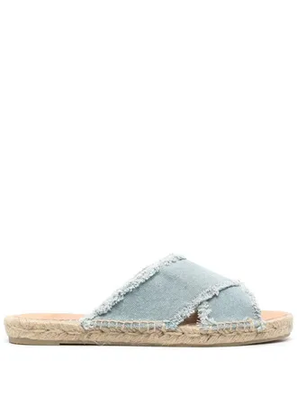 Castaner Palmera espadrilles met open neus - Blauw