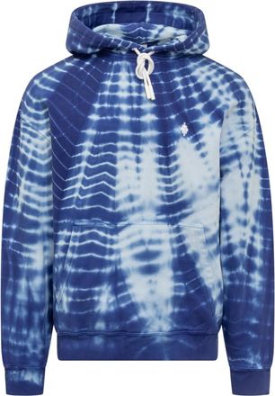 Marcelo Burlon Blue Tie-Dye Hood Sweatshirt