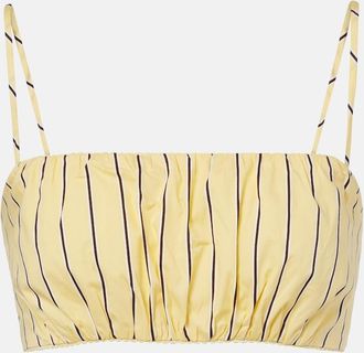 Staud Fiore striped cotton crop top