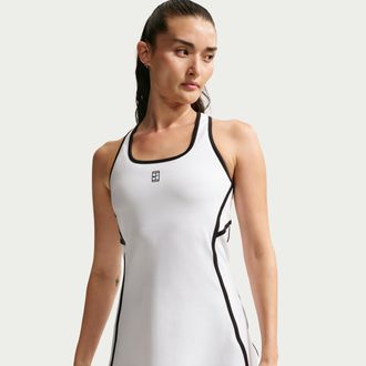 Nike Womens Court Advantage Dri-FIT Tennis Dress in White | IO0475-100