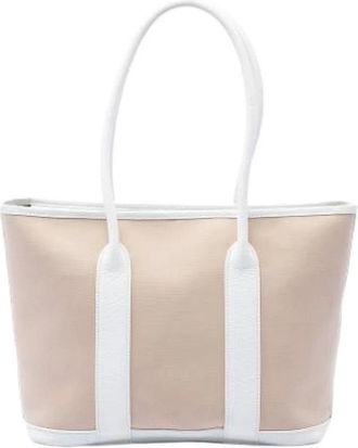 Herm&egrave;s Pre-owned Garden Party Tote Bag - Dames - Vintage Shopper - Beige - ONE Size - Leer - Vintage