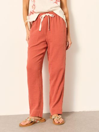 Fat Face FatFace Charlie Rust Brown Tapered Trousers
