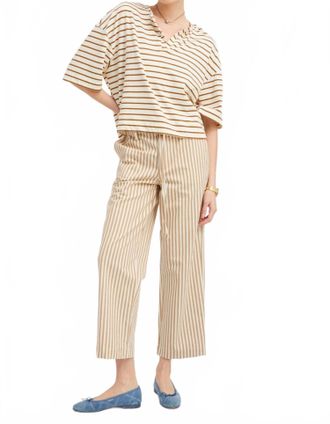 SPRWMN Amalfi Pant In Camel Stripe