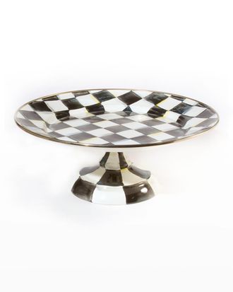 MacKenzie-Childs Small Courtly Check Pedestal Platter