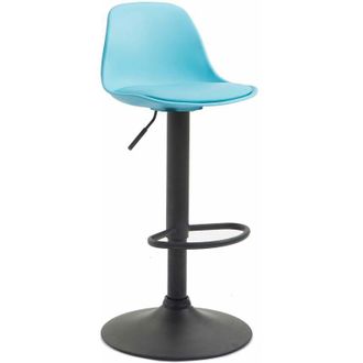 Clp Sgabello di design kiel in polipropilene e similpelle nero blu