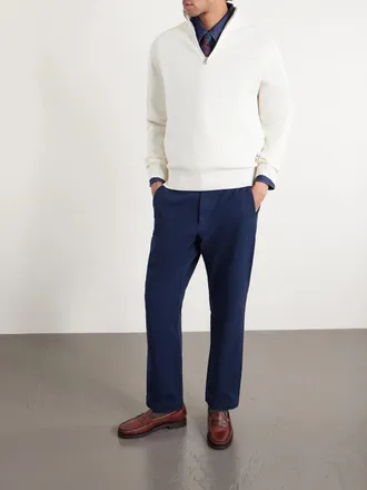 Polo Ralph Lauren Straight-Leg Cotton-Blend Twill Trousers