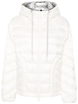 Moncler Delfo hooded down jacket - women - Polyamide/Down/Polyamide - 0 - Neutrals