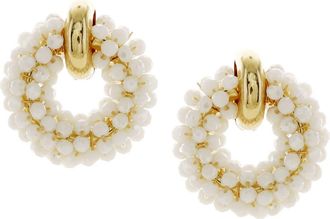 Olivia Welles Isadora Wreath Earrings in Gold /White at Nordstrom Rack