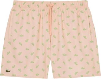 Lacoste Badmode, Heren, Roze, M, Boxer Mare Medi con Stampa Coccodrillo
