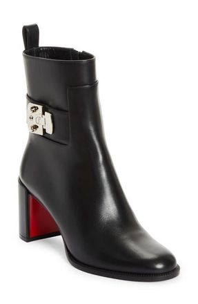 Christian Louboutin Lock Bootie in Black at Nordstrom, Size 10.5Us