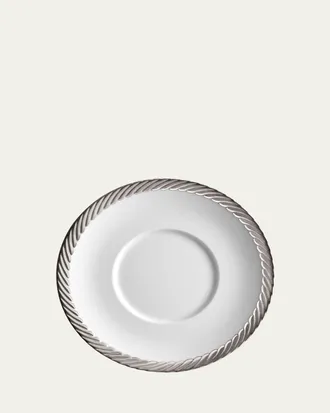 L'OBJET Corde Saucer, White/Silver