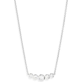 Nadri Jordan Cubic Zirconia Frontal Necklace in Rhodium at Nordstrom Rack
