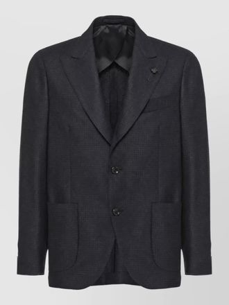 Lardini cashmere wool houndstooth suit jacket