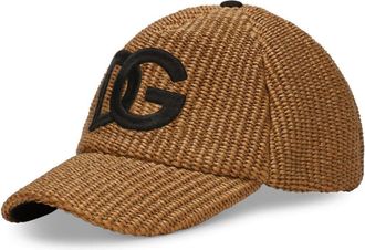 Dolce & Gabbana logo-embroidered interwoven cap - men - Polyamide/Cotton - 58 - Neutrals