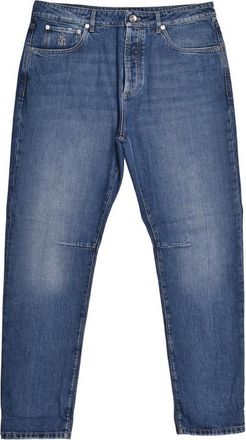 Brunello Cucinelli Medium Blue Denim Jeans, Brand Size 50 (US Size 34)