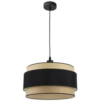 Fabrilamp Fabrilamp - Colgante Kandy 2xe27 Natural/negro Regx50x50 Cm
