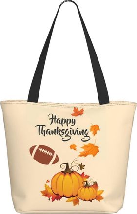 AOOEDM Fall Pumpkin And Football Ladies Shopping Bag 13x11x7in.The Perfect ValentineS Day Gift.It Is The Best ValentineS Day Gift For Mom, Daughter, Wife,Etc