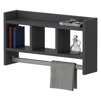 Dmora Estanter&iacute;a Cortale, 4 Estantes, Estructura Antracita, 64x15x35h Cm Negro Antracita