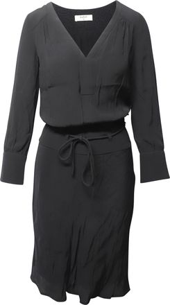 BA&SH Ba&sh midi-jurk met lange mouwen in zwarte viscose